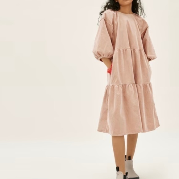 New Everlane The Tiered Corduroy Dress Size XXS - Picture 1 of 8